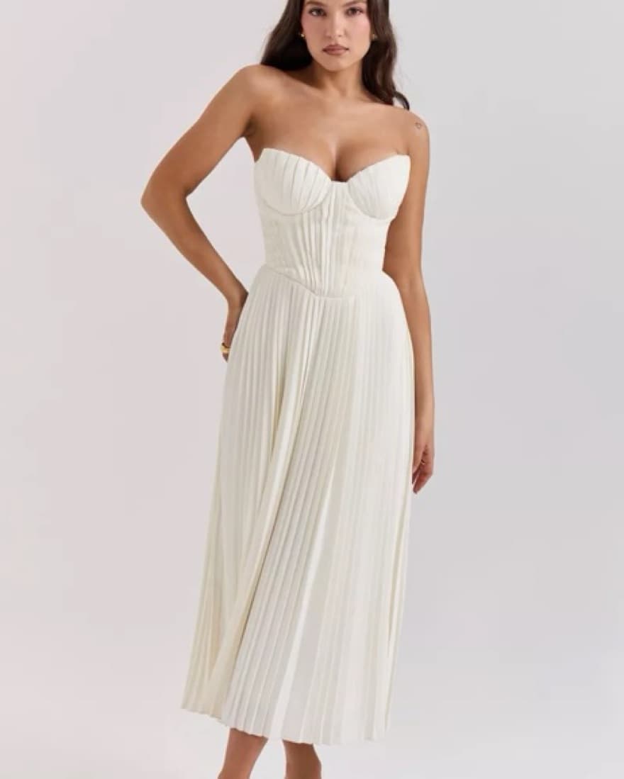 House Of Cb Amorata Pleated Dress  - Image 5
