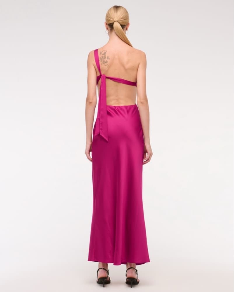 Abercrombie Berry One Shoulder Maxi Dres - Image 3
