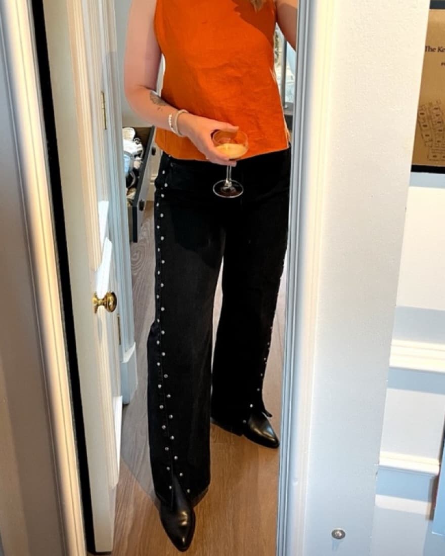 Reformation Carly Studded Jeans  - Image 6
