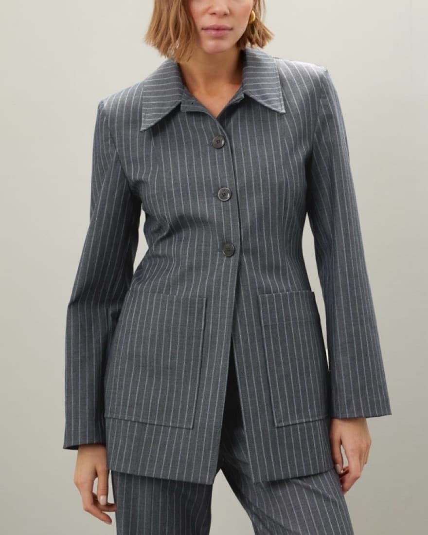 Ganni Striped Blazer - Image 1