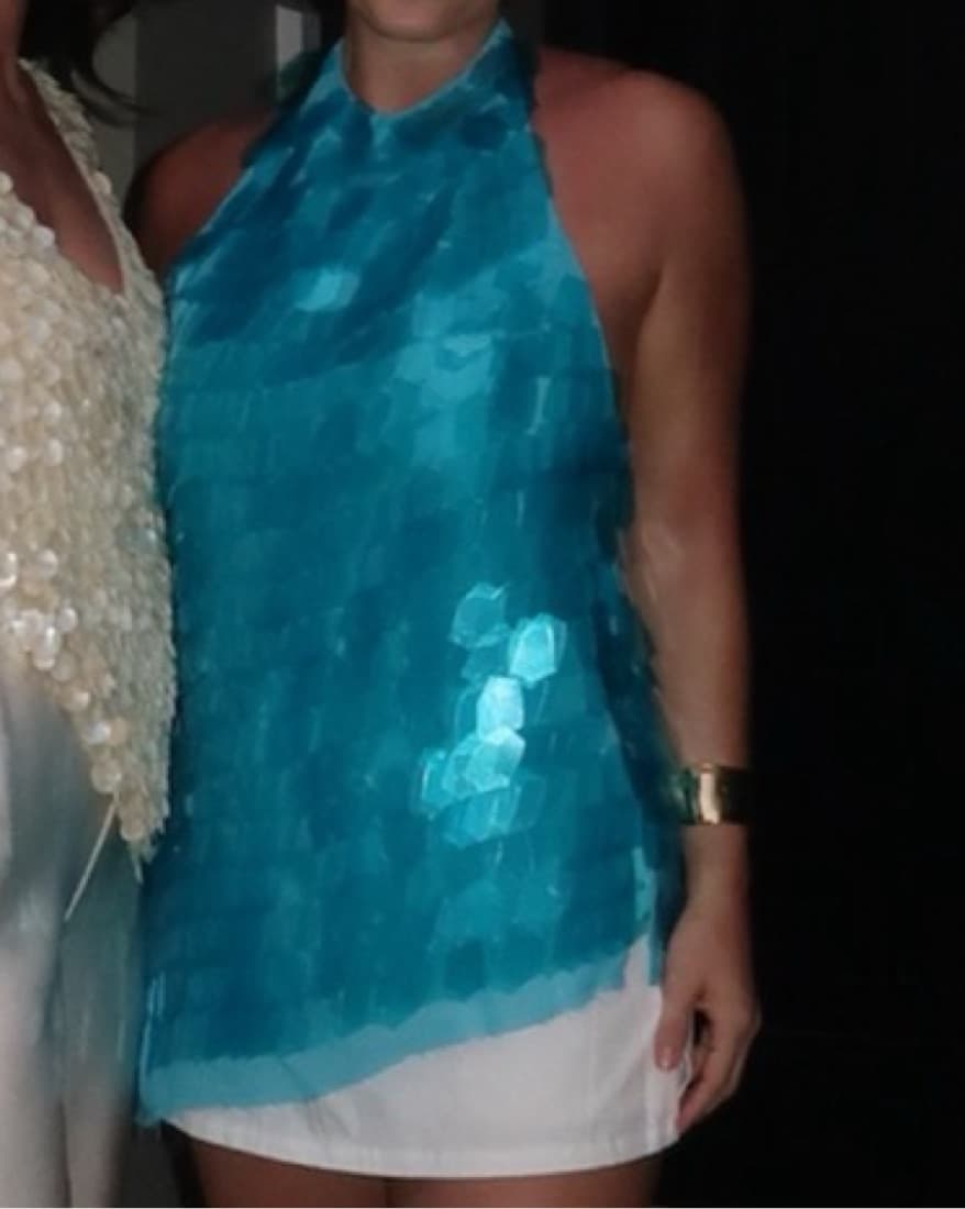 Asos ARRANGE Blue Sequin Halter  - Image 2