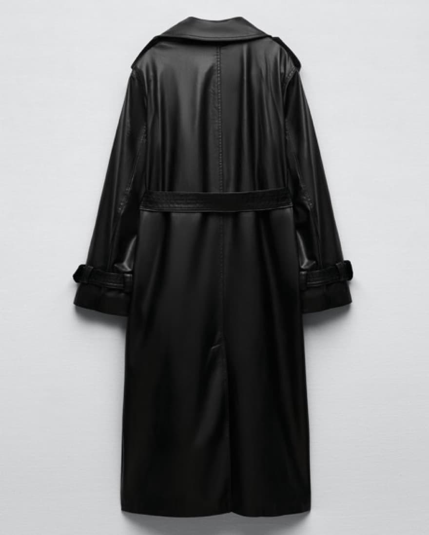 Black Zara Longline Oversized Trench - Image 5