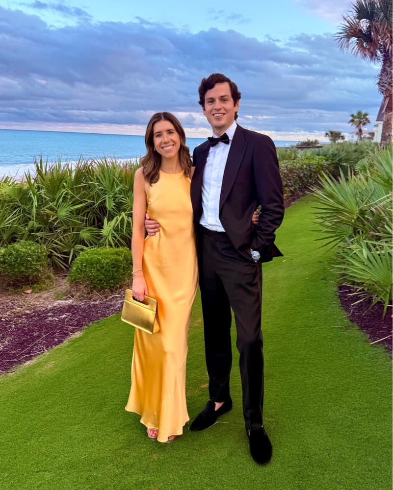 Yellow Silk Halter Dress - Image 1