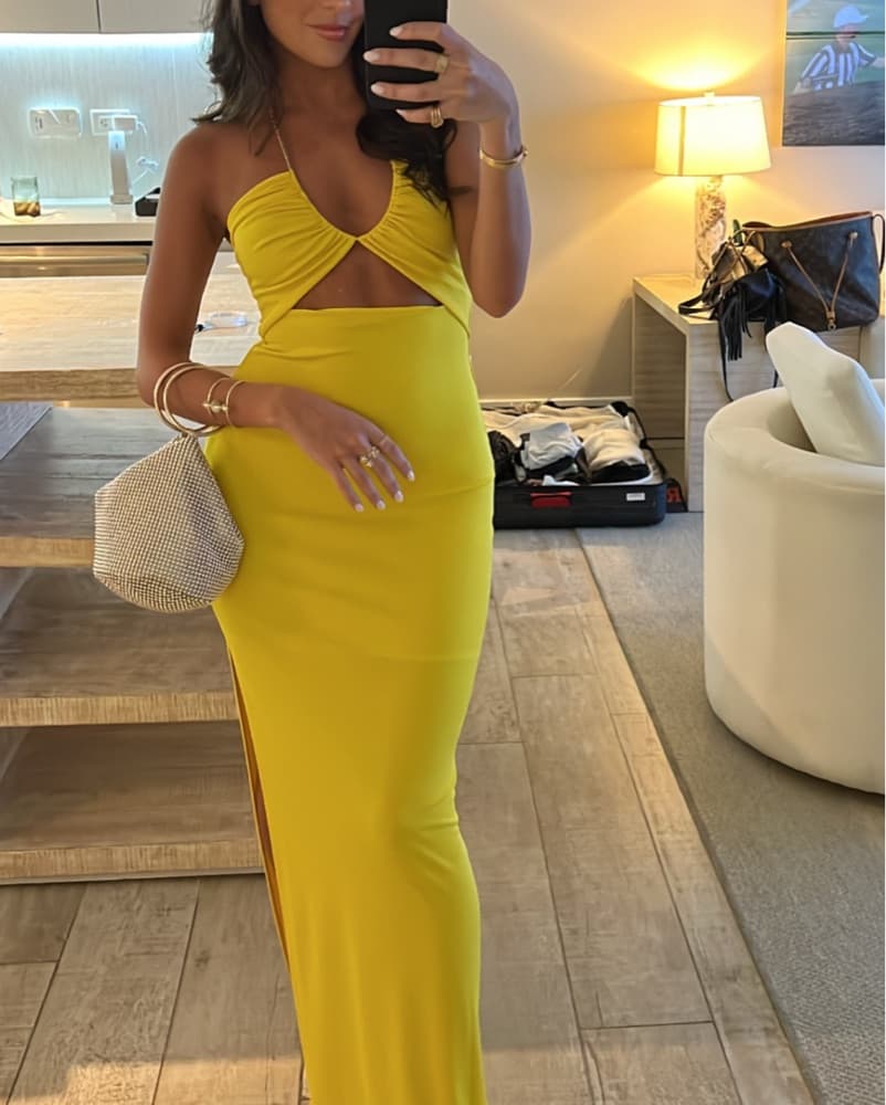 Alice & Olivia Halter Neck Long Dress  - Image 3