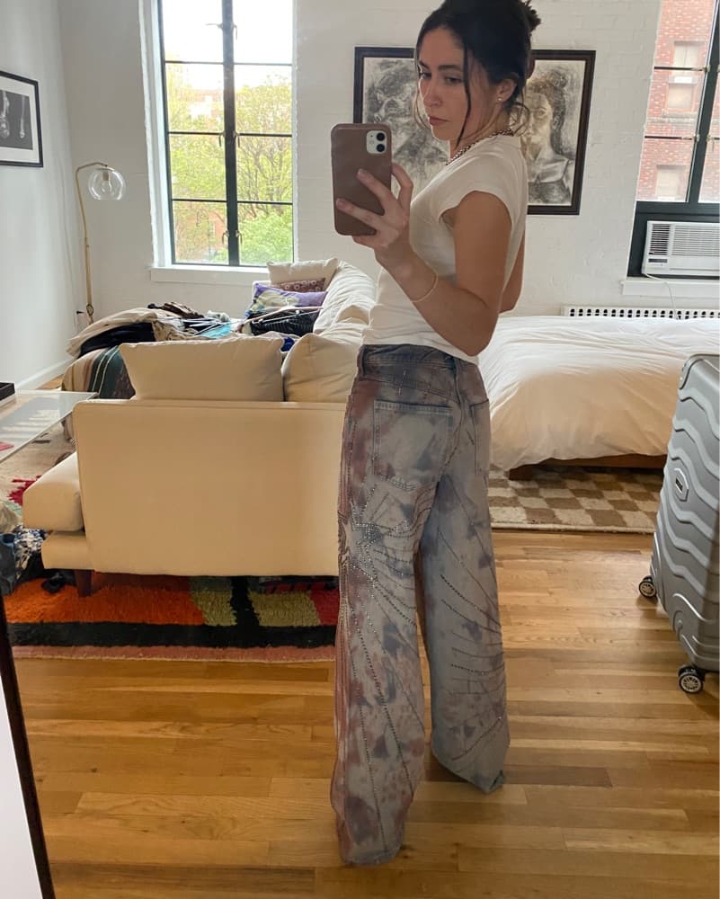 Free People Sequin Jeans - Image 4