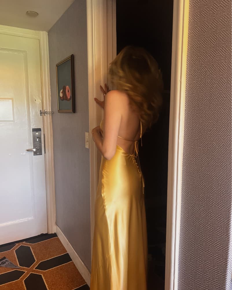 Jeany Silk Dress in Sunshine - Image 3