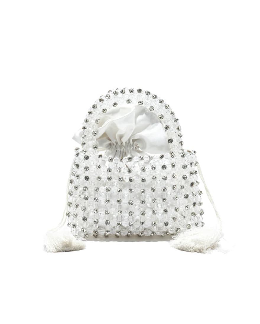 Crystal White Mini Bridal Bag - Image 1