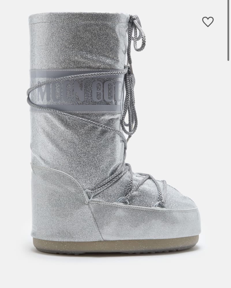 Silver Glitter Moon Boot Size 8-9.5 - Image 3