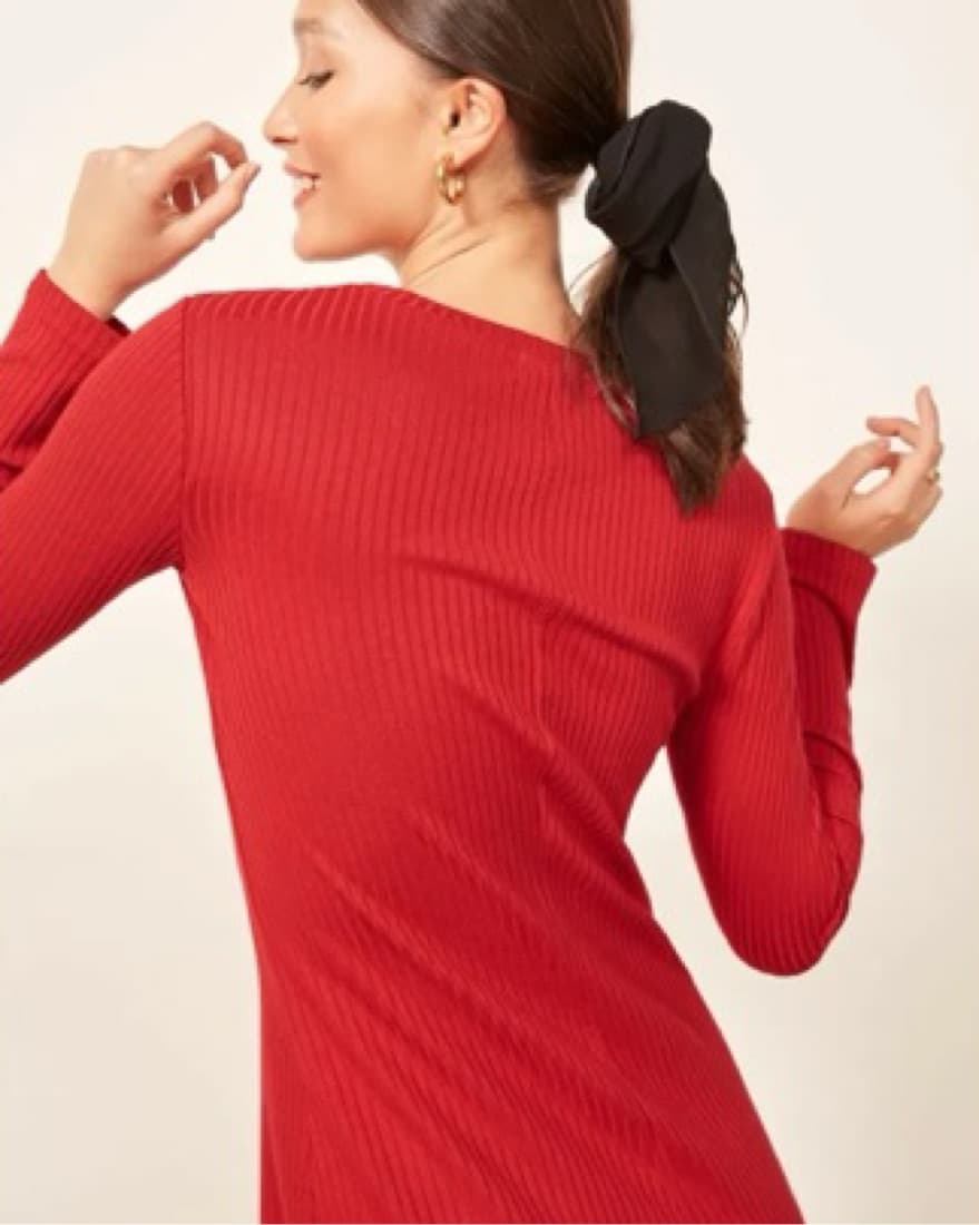 Reformation Red Jeanne Mini Dress - Image 5