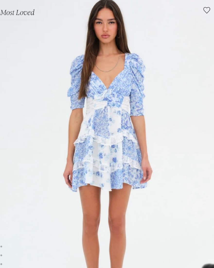 For love & lemons floral mini dress - Image 1