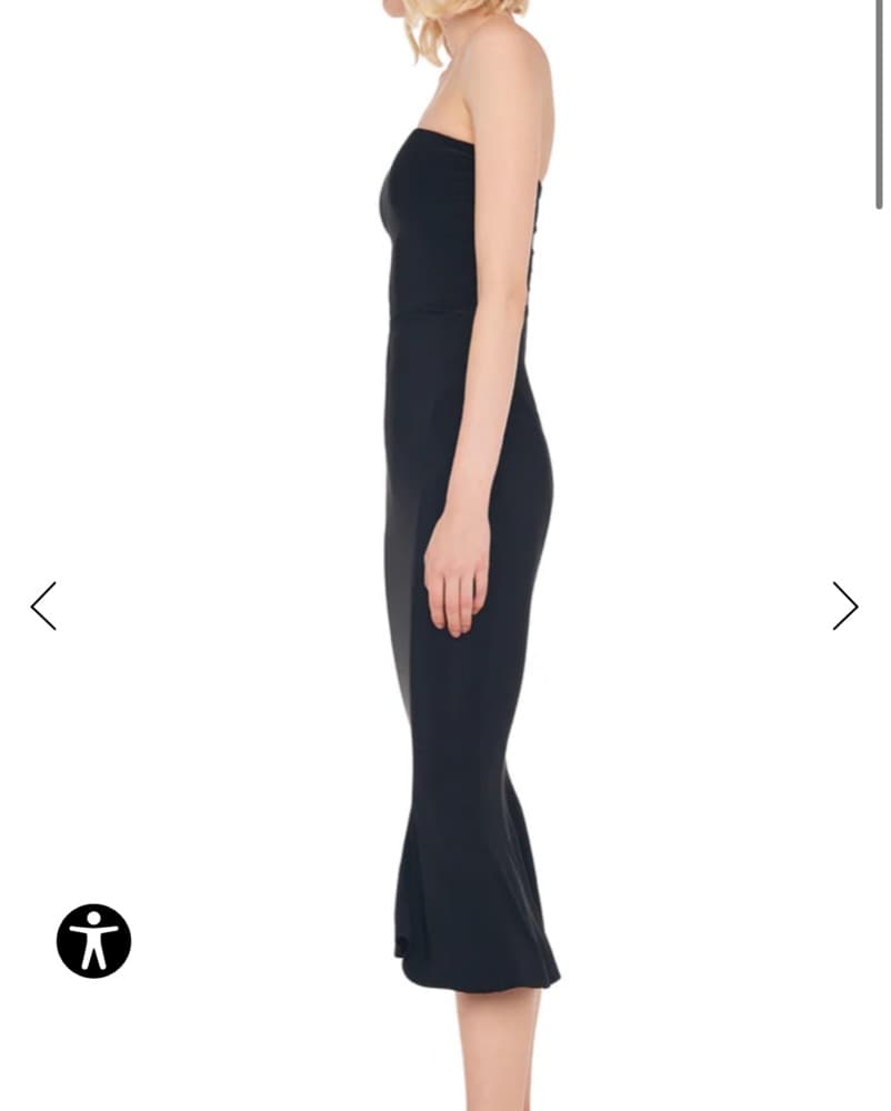 Black Norma Kamali Fishtail Dress - Image 3