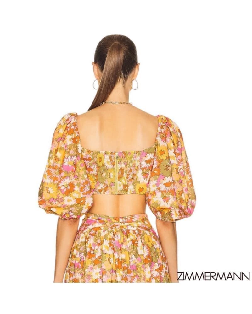 Zimmermann Violet Crop Top Sz 1 - Image 2