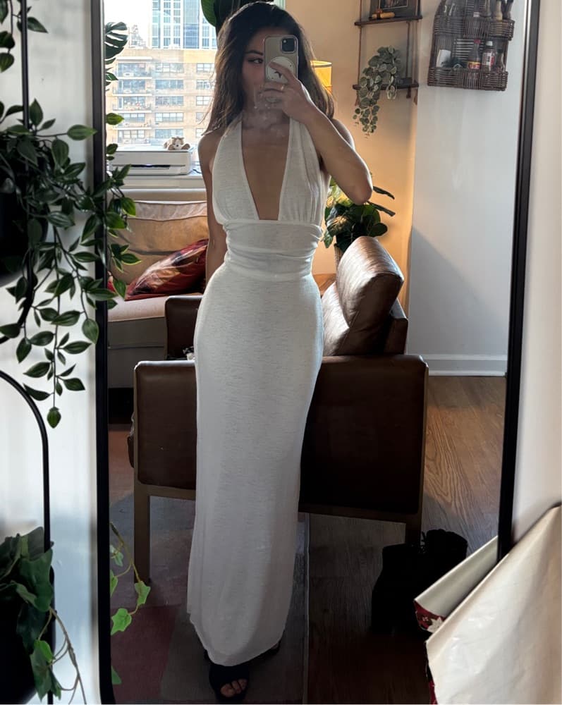 VRG Girl When In Italy White Maxi Dress - Image 3