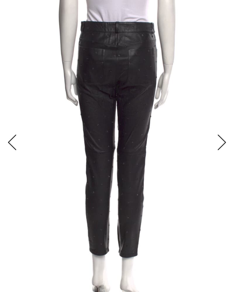 Chanel Black Leather Pants - Image 1