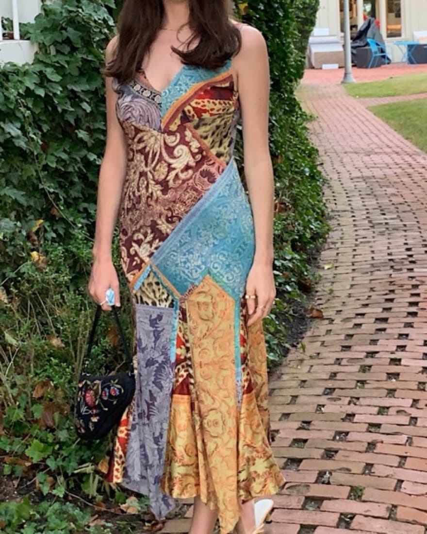 Roberto Cavalli Silk Dress and Scarf - Image 5