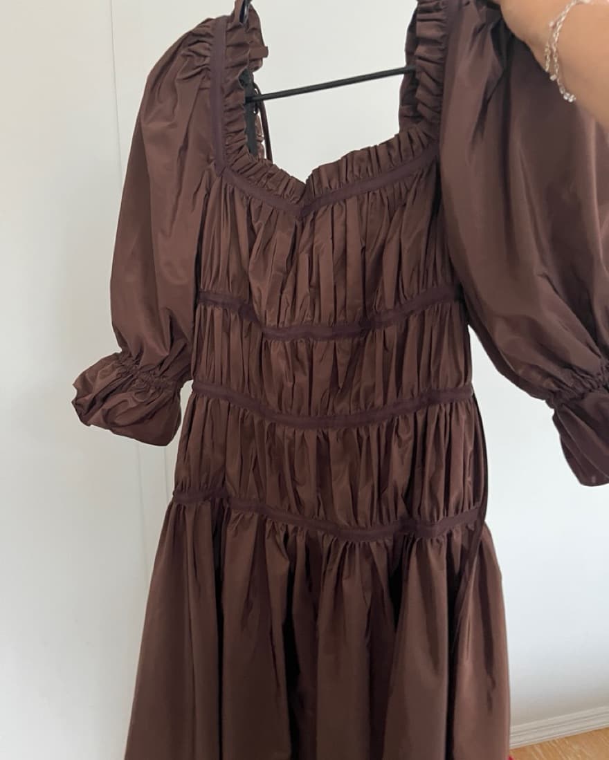 Sandy Liang May May Dress - Chocolate - Image 6