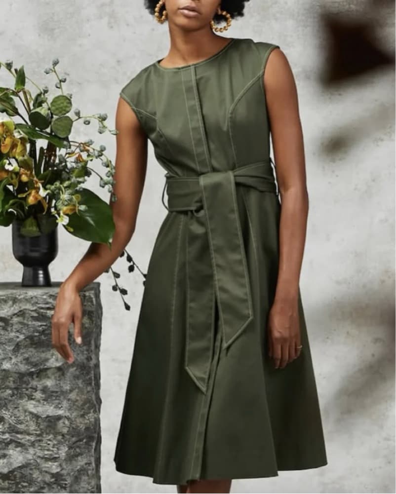 Charlotte Brody Tulum Dress - Olive - Image 1