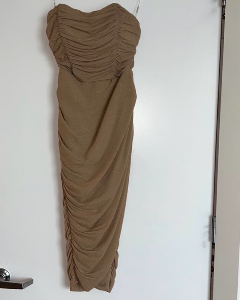 Mesh Ruched Bodycon Dress - Image 3