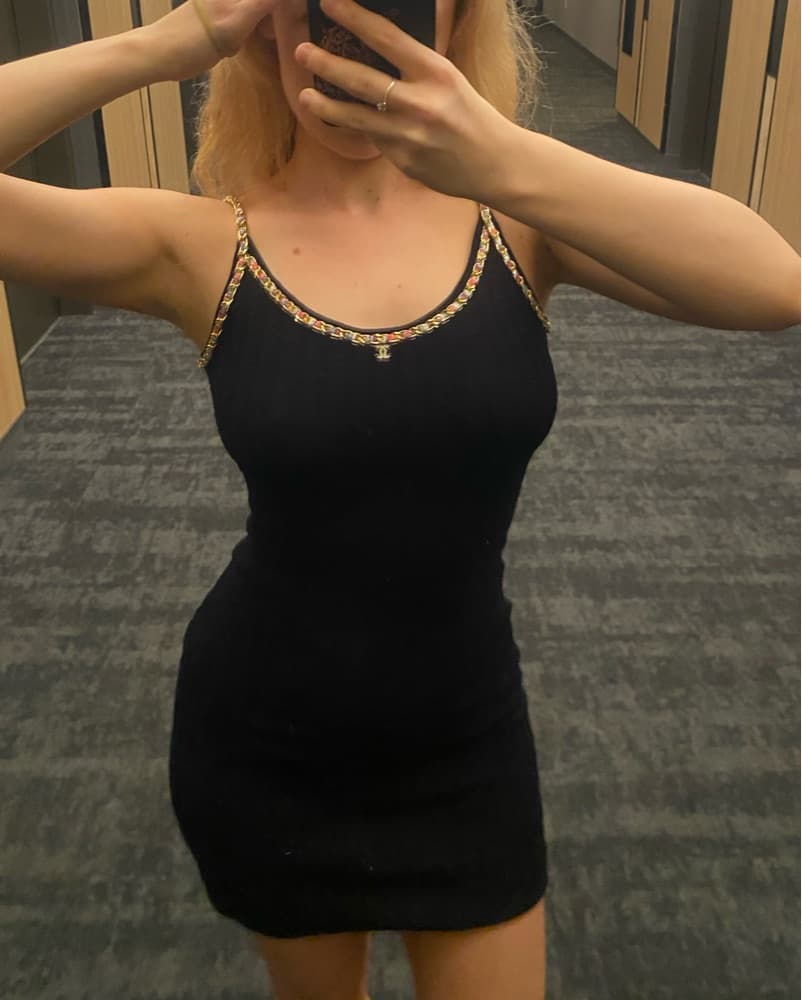 Chanel Vintage Black Cocktail Dress - Image 3