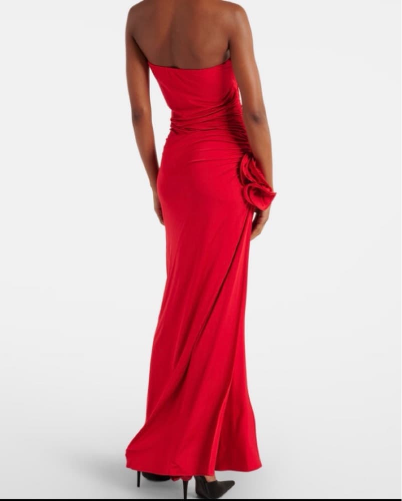 Floral-appliqué Jersey Maxi Dress - Image 3