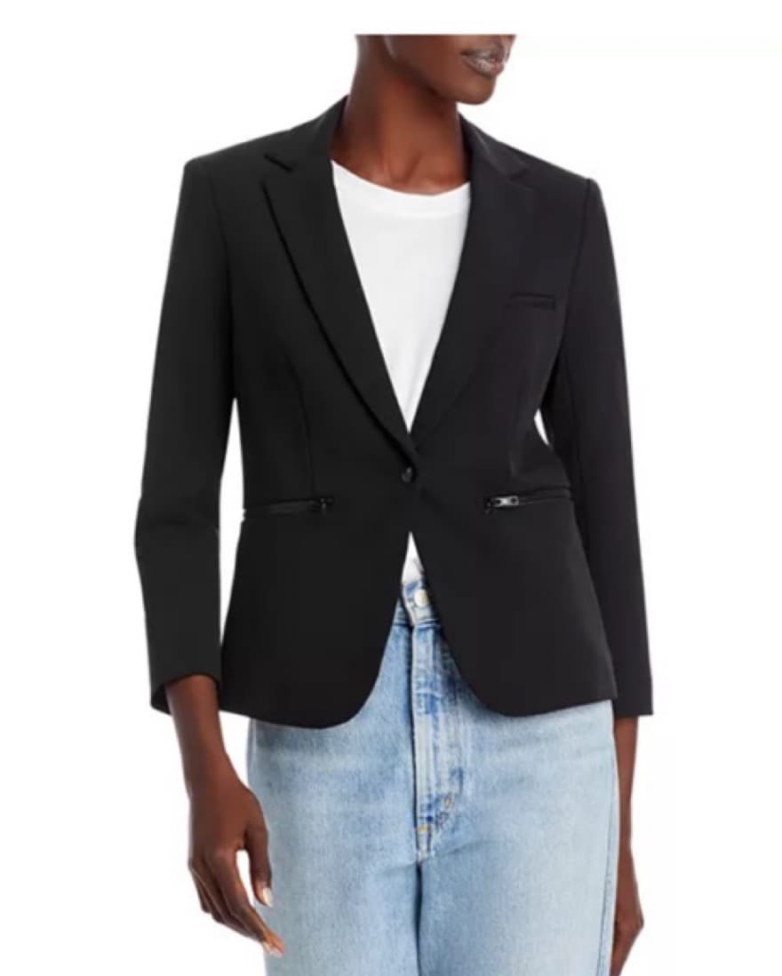 Veronica Beard Schoolboy Zip Blazer  - Image 1