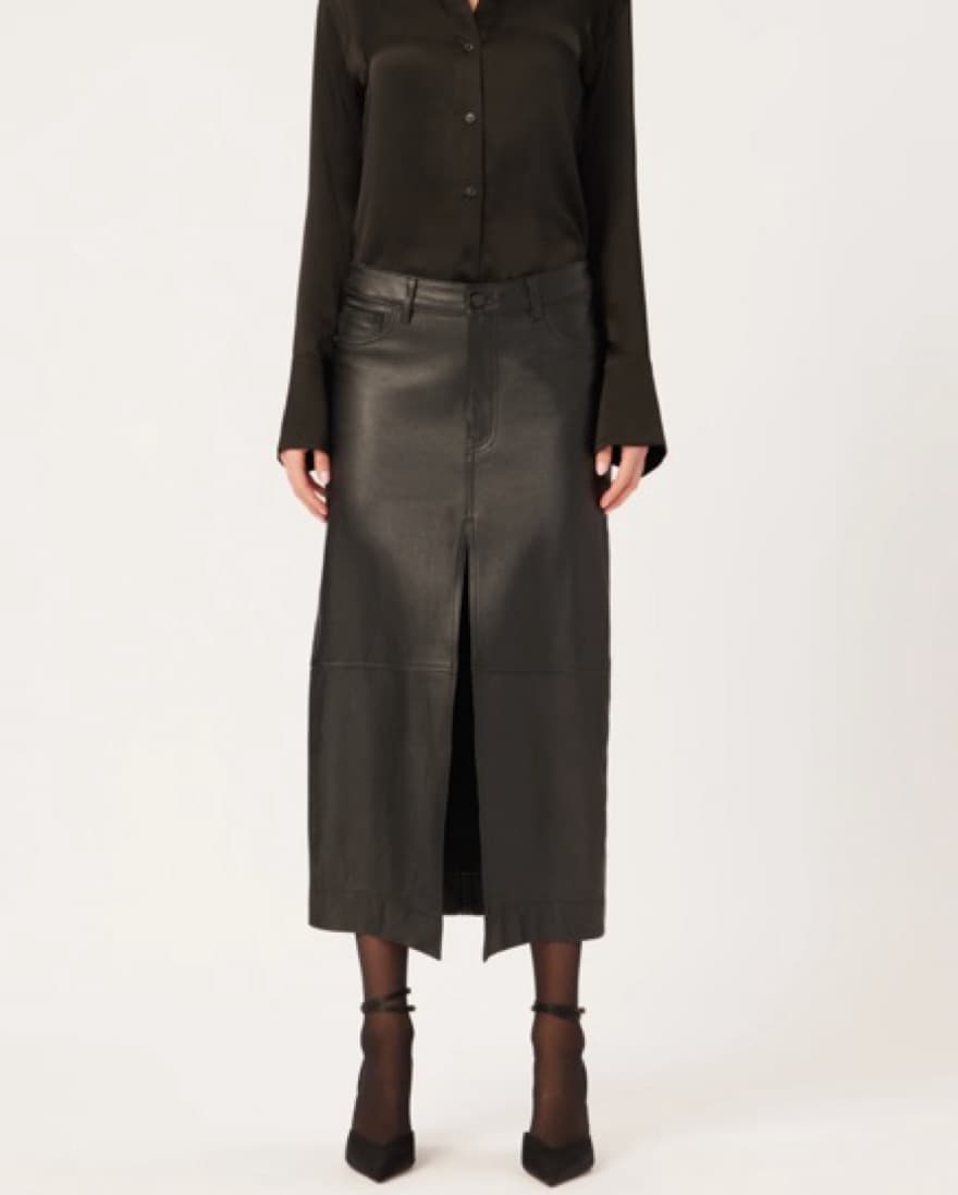 Leather Maxi Skirt - Image 2