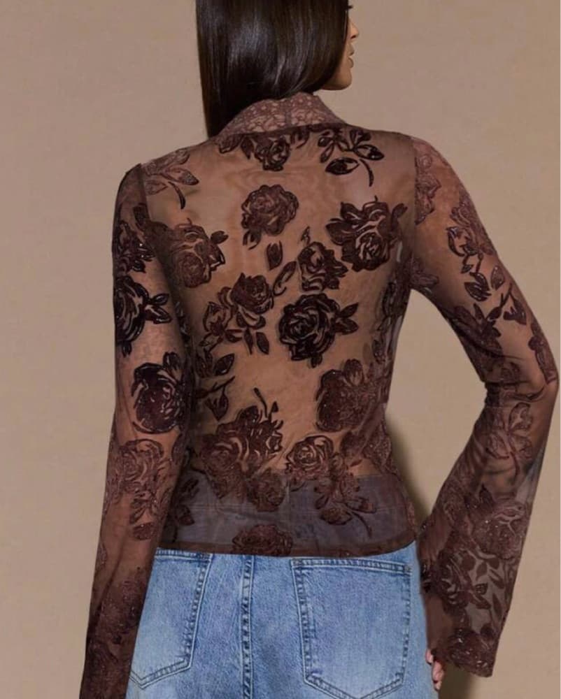 Elegant Floral Lace Top - Image 2