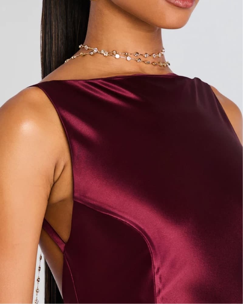 Retrofete Ambrosia Dress in Port - Image 2