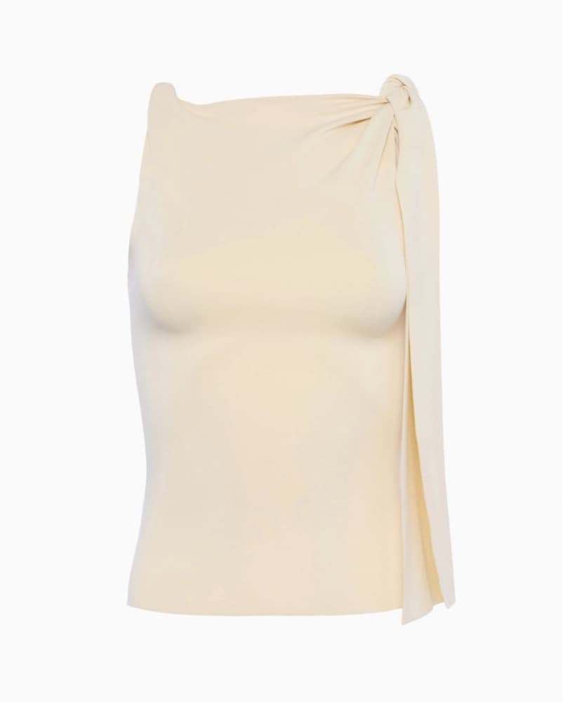 Khy Sueded Stretch Knotted Top - S - Image 1
