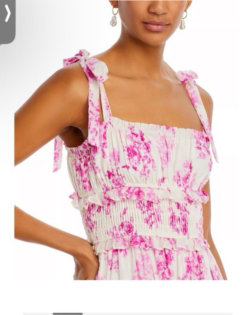 Bloomies Floral Tie Strap Midi Dress - Image 4