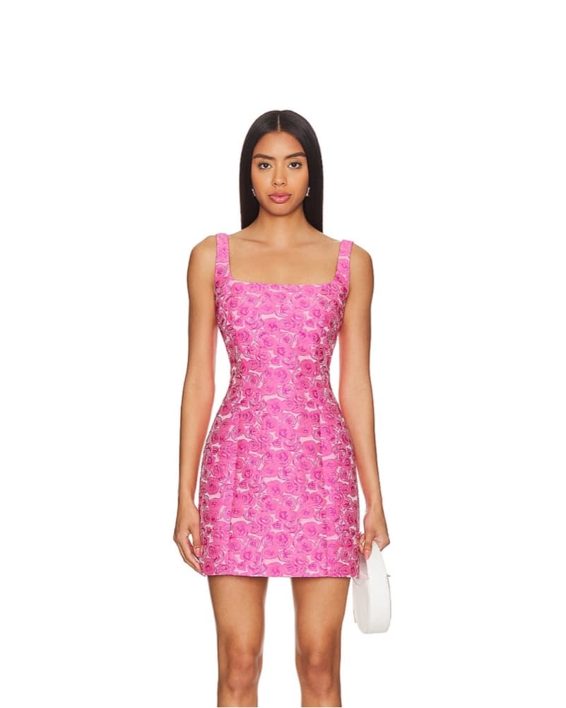 Augustine Dress In Pink Amanda Uprichard - Image 1
