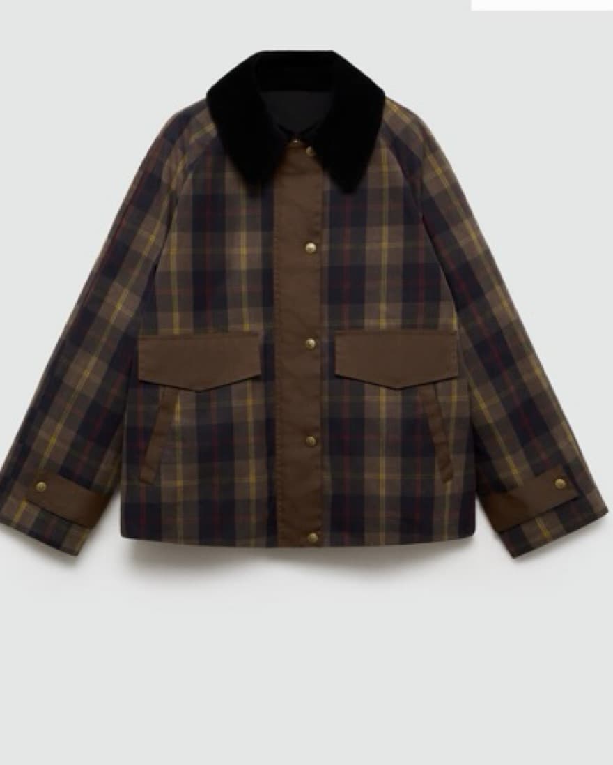 Mango Plaid Check Parka  - Image 5