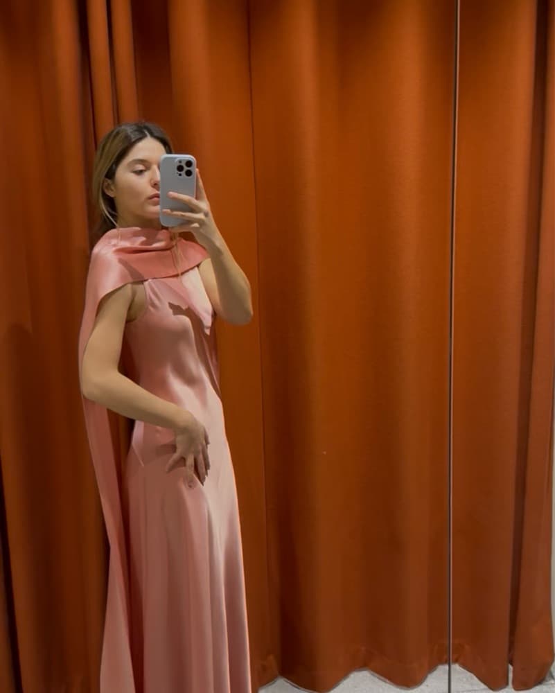 Reiss Satin Cape Back Maxi Dress - Image 4