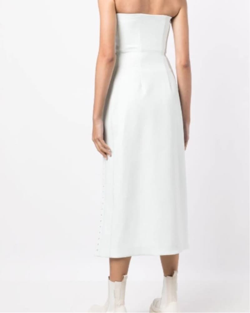 Dion Lee High Low Corset Top (light blue - Image 4
