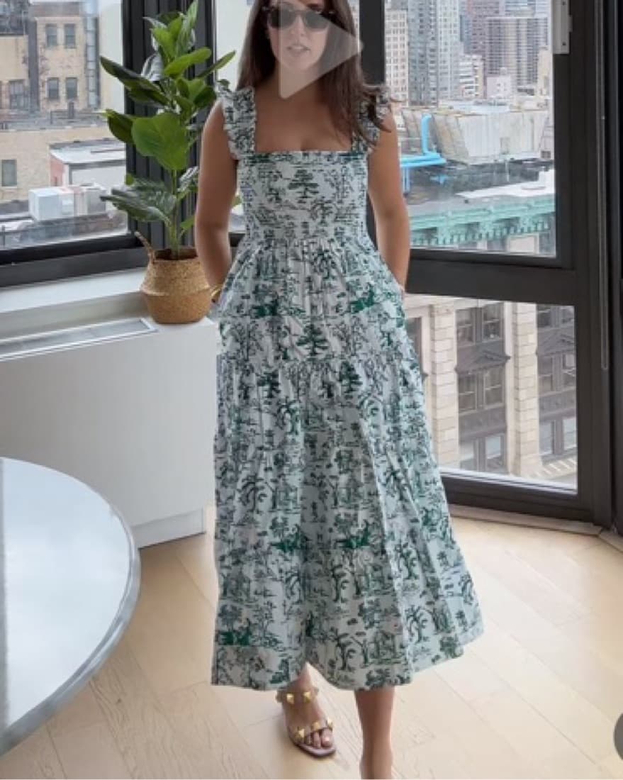 Green And White Dress - Image 1