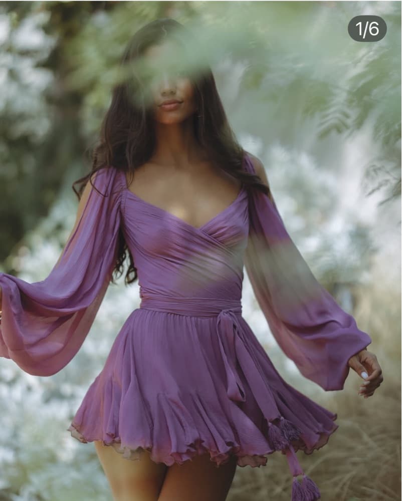 Chic Le Frique Lavender Mini Dress - Image 3