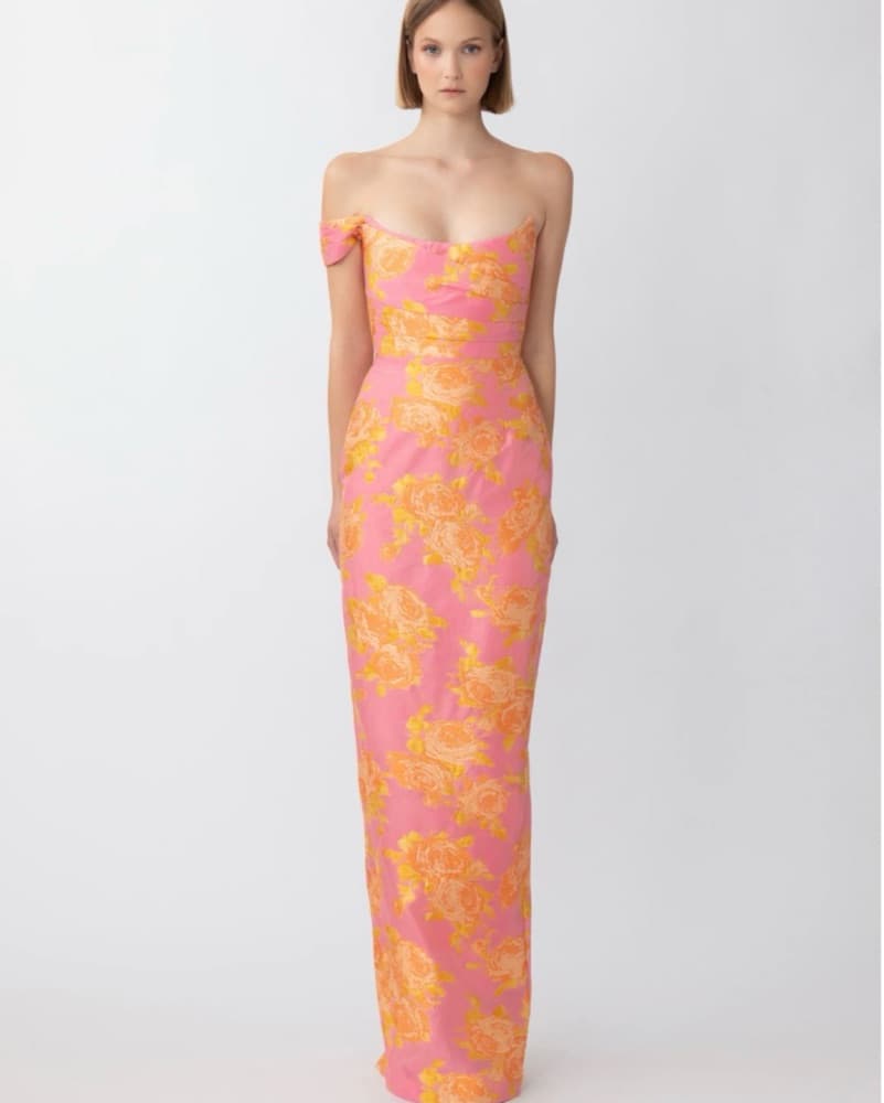 Sau Lee Jackson Jacquard Gown - Image 3