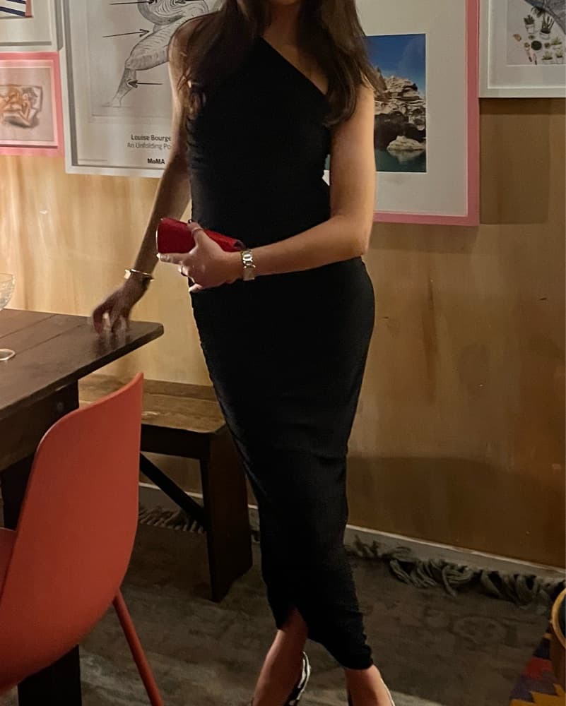Black Rouched Off The Shoulder Dress - Image 4