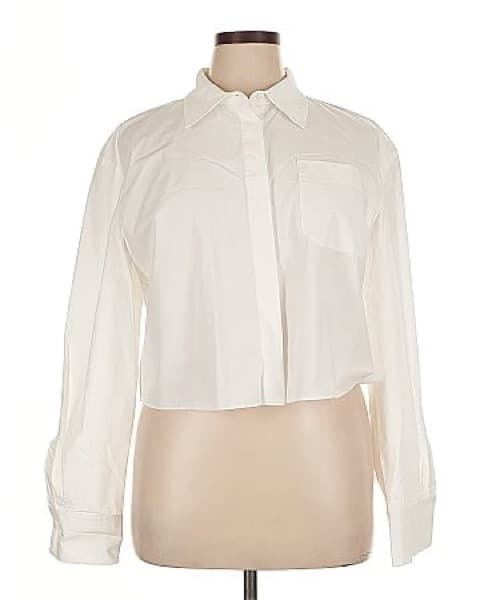 Cropped Blouse With Bow Detail - Image 4