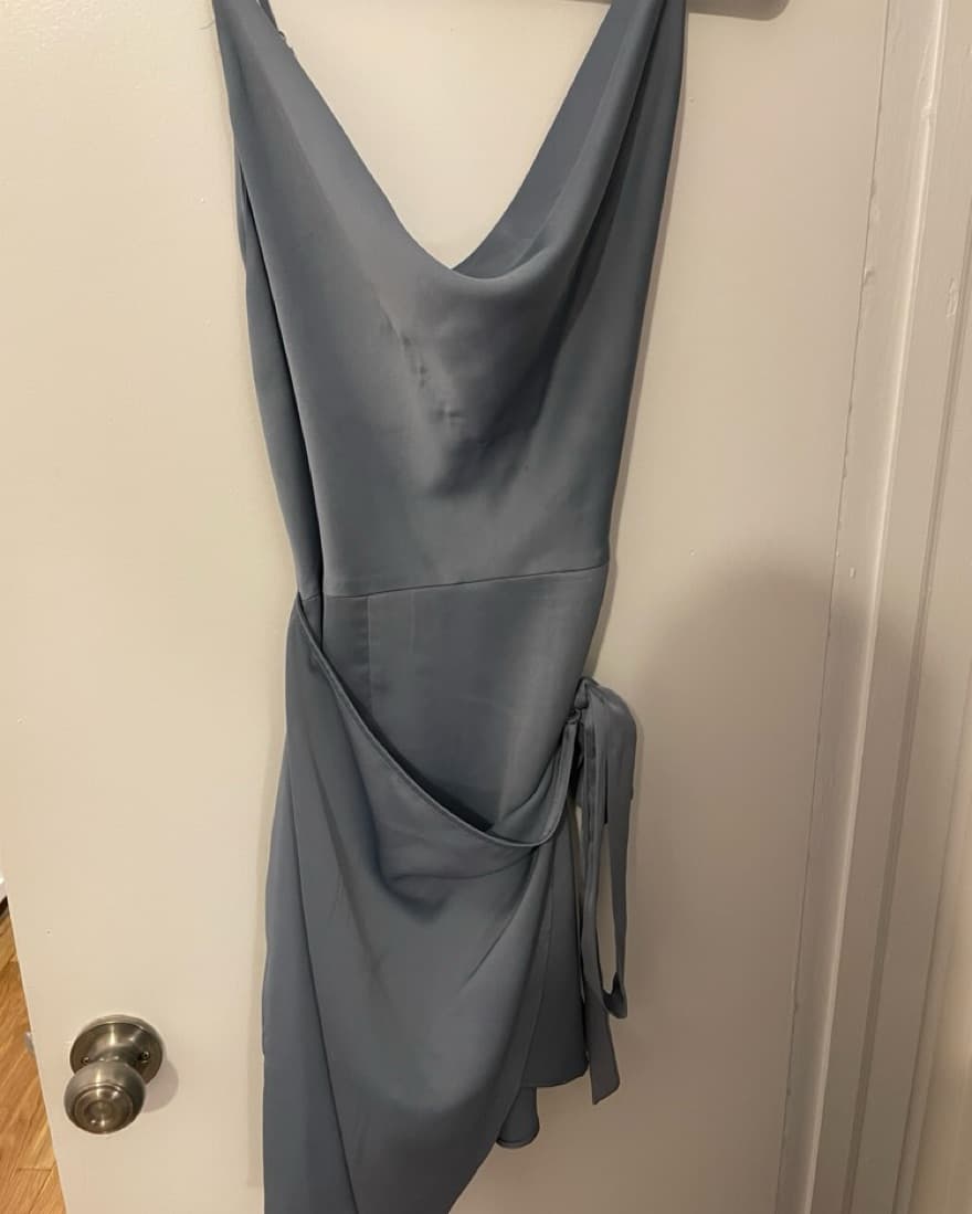 Light Blue Wrap Dress - Image 2