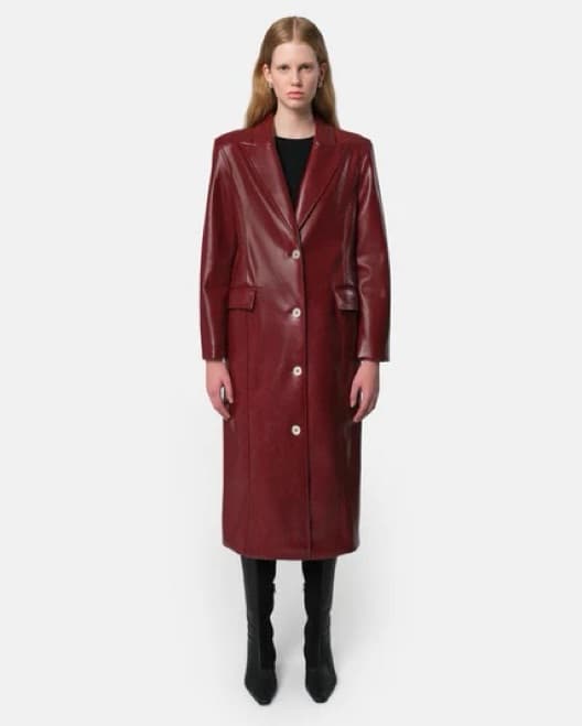$750 Apparis Burgundy Coat + Pants Set - Image 4