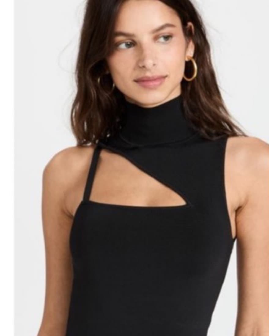 Wynn Cutout Assymetrical Mock Neck Tank  - Image 2