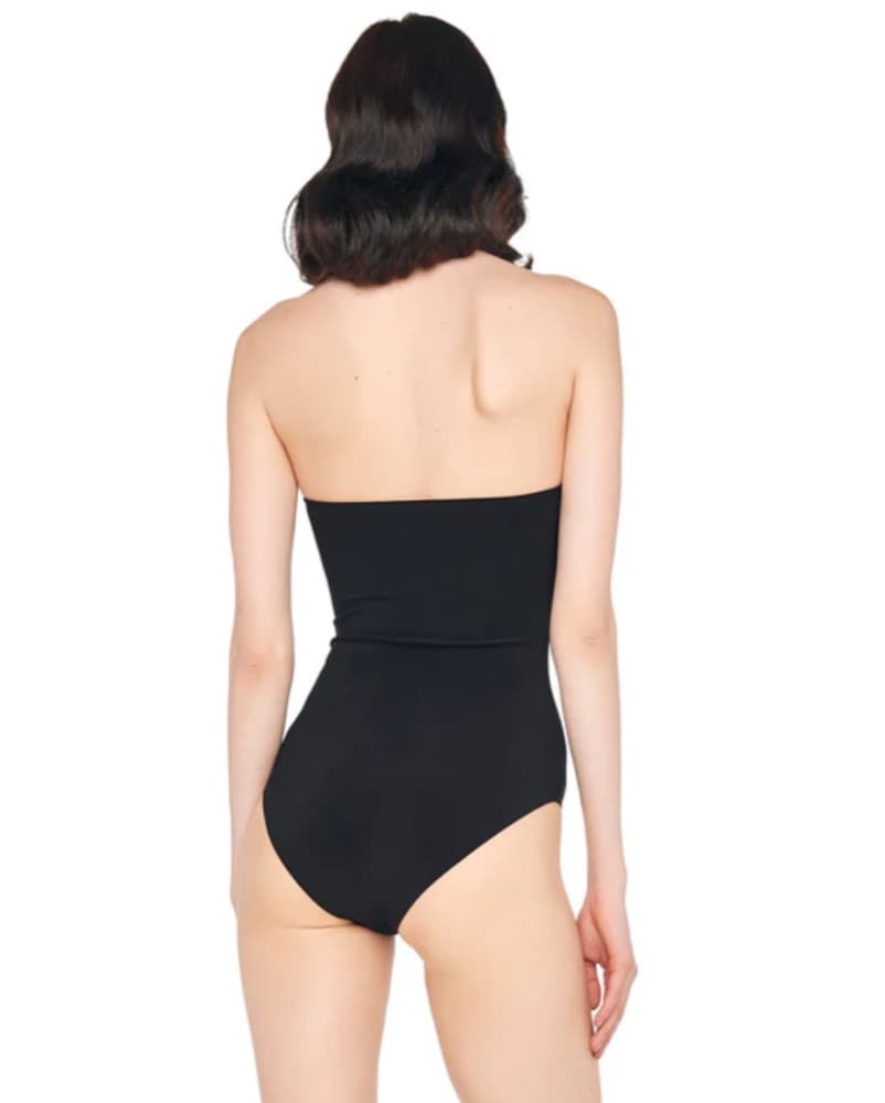 Elegant Strapless Ruched Bodysuit    - Image 2