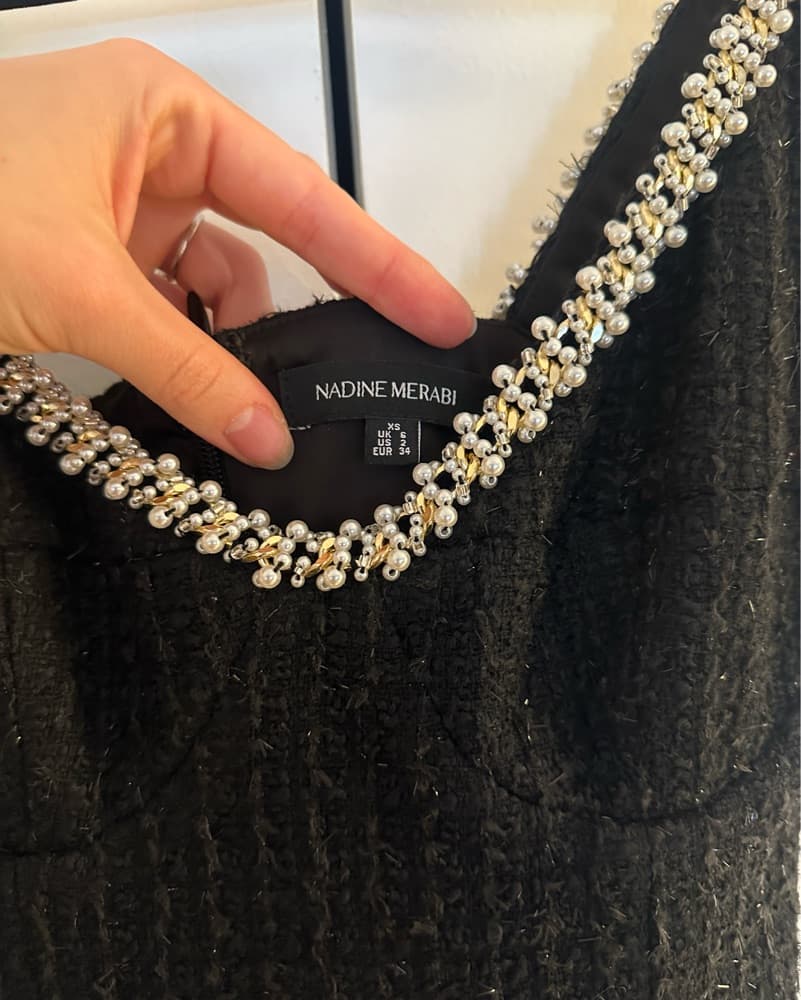 Nadine Merabi Sparkle Tweed Midi - Image 5