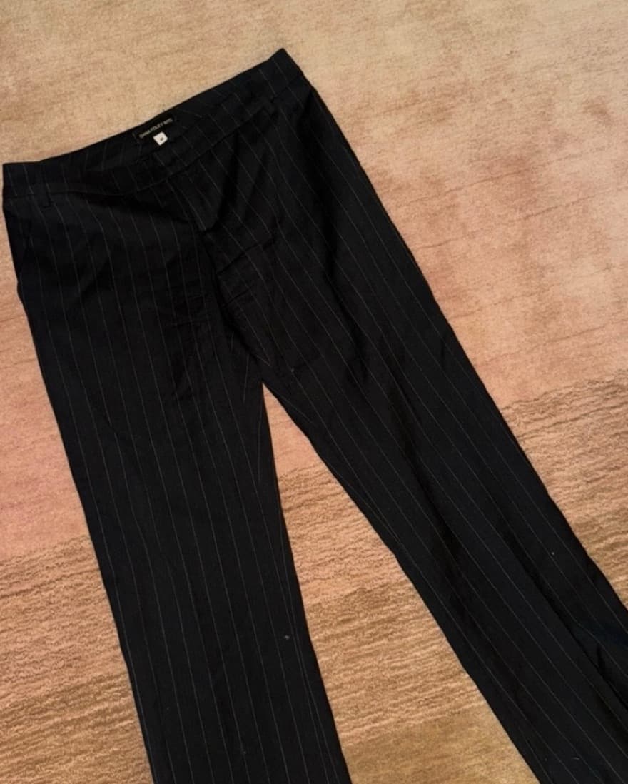 Dana Foley Pinstripe Trousers - Image 2