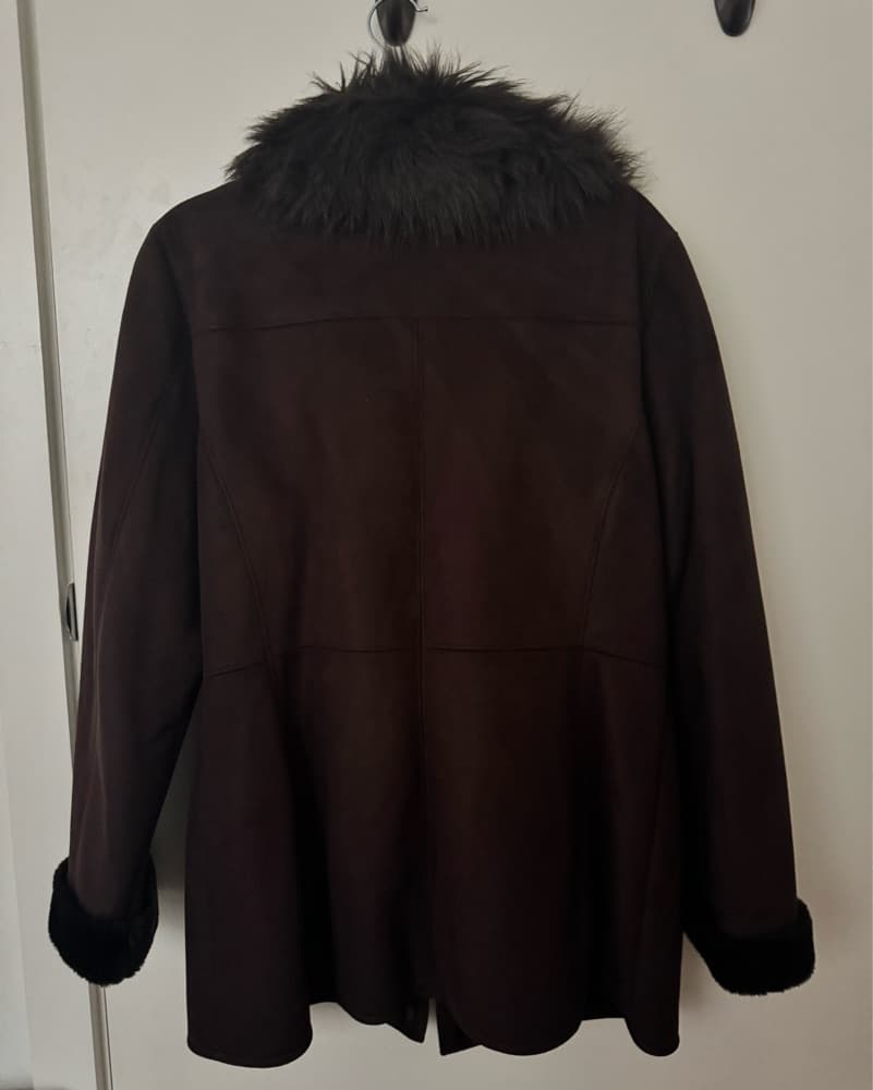 CK Brown Fur Collar Coat  - Image 2