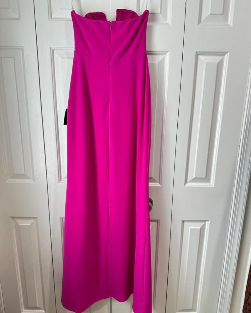 Magenta Strapless Maxi dress - Image 4