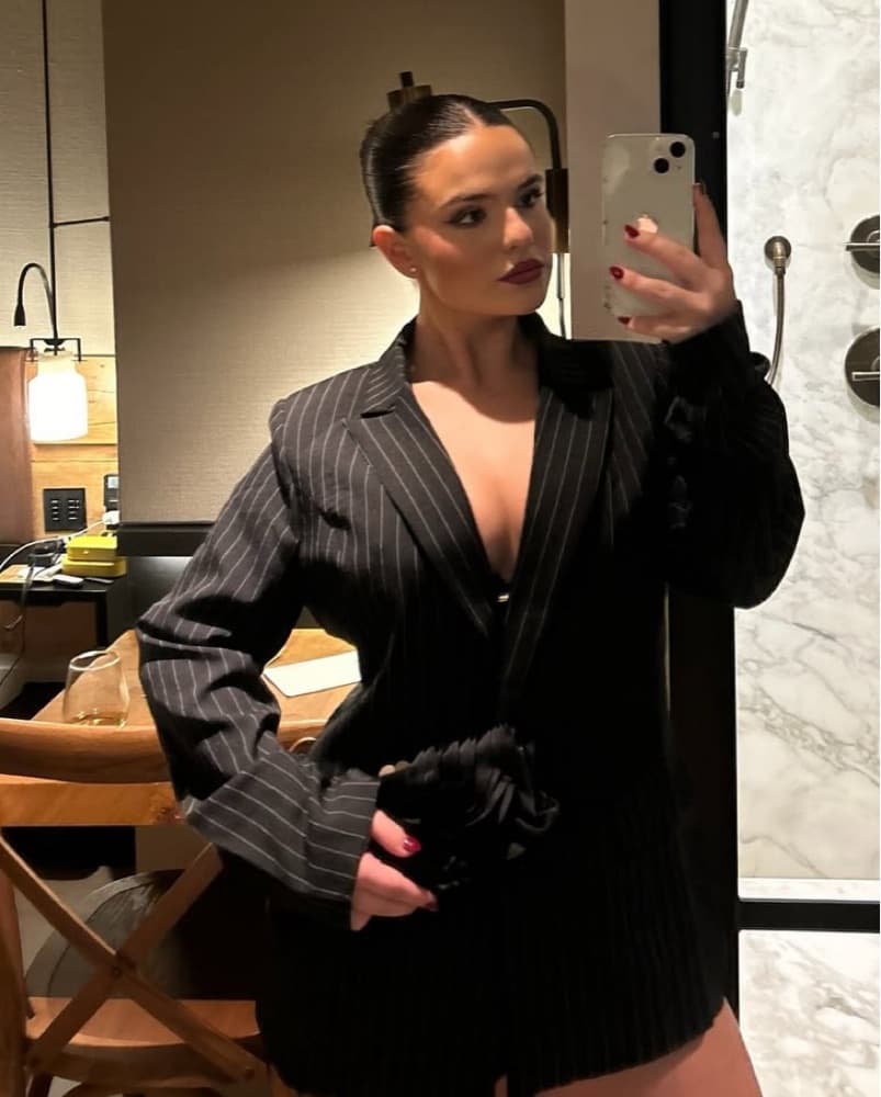 Black Pinstripe Suit Set  - Image 1