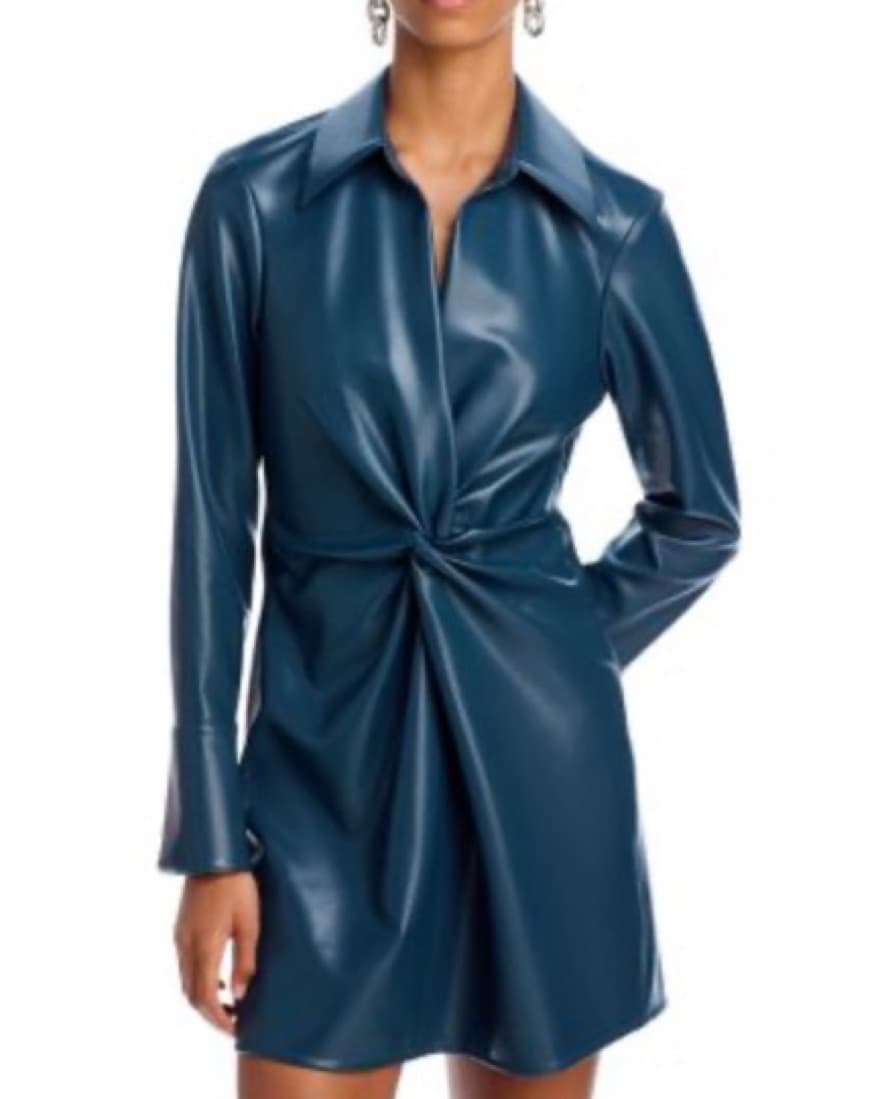 Chic Faux Leather Dress - Image 1