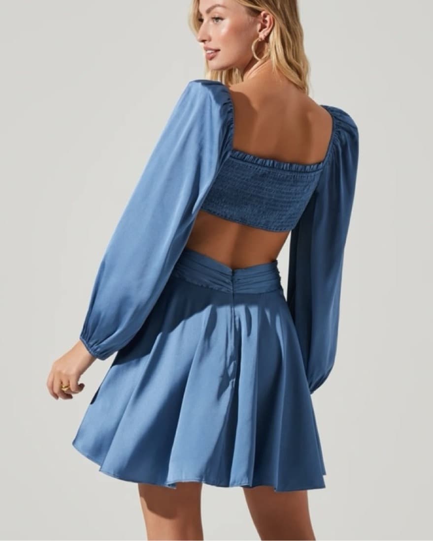 NWT ASTR The Label Blue Cutout Dress - Image 2